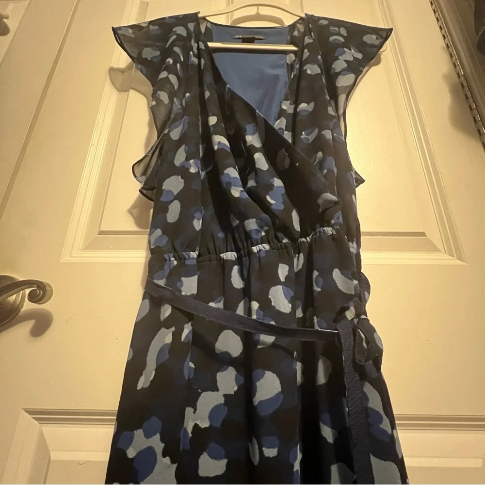 Armani Exchange Blue Spotted Dress - Picture 9 of 12